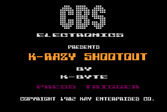 K-Razy Shoot-Out Title Screen